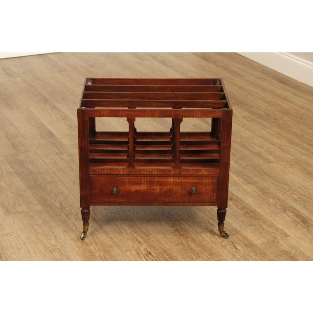 Antique English Regency Mahogany Canterbury For Sale - Image 9 of 12