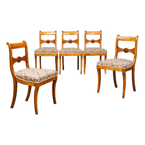 Biedermeier Chairs, Set of 5 For Sale
