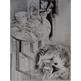 Emilia Mily Possoz, The Cat's Rest, Original Engraving For Sale