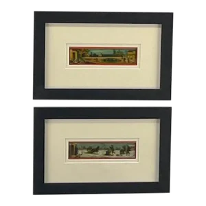 Antique Framed Color Glass Slides