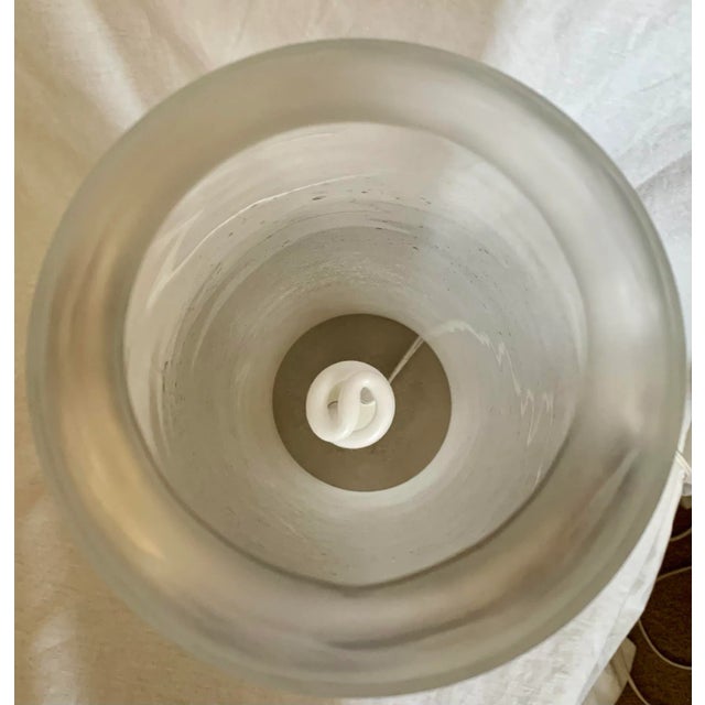 1970s Murano Mid-Century Scavo Glass Table Lamp For Sale In Miami - Image 6 of 10