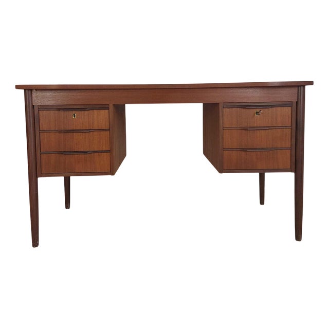 Mid-Century Modern Danish Teak Desk, 1960s For Sale