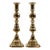 1893 Design Registry Mark Pair of English Brass Candlesticks For Sale