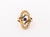 14k Yellow Gold Diamond and Sapphire Ring For Sale - Image 4 of 9