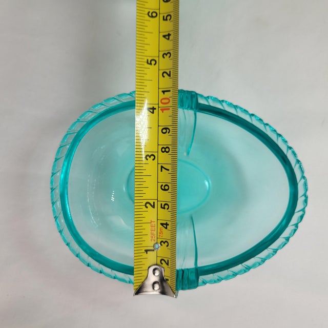 Turquoise Late 20th Century Marquis by Waterford Crystal Egg Trinket Box With Bow in Box For Sale - Image 8 of 15