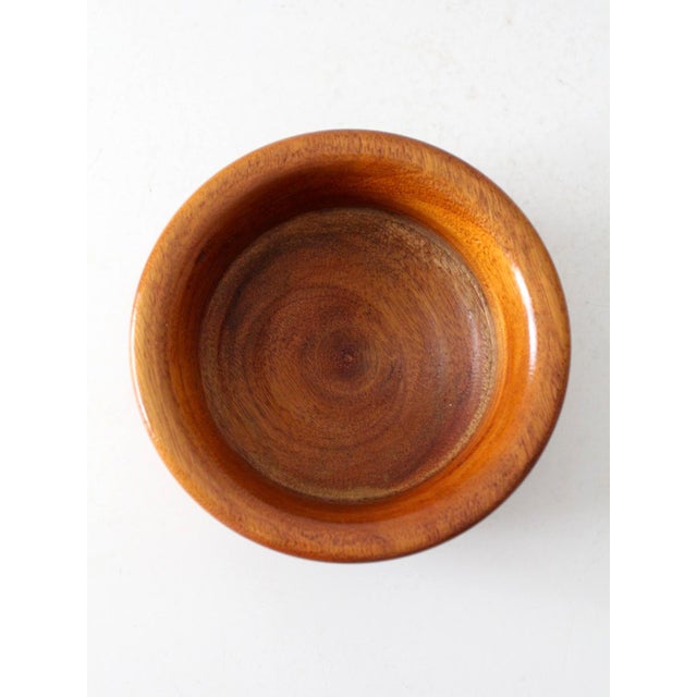 Vintage Mid Century Turned Wood Bowl For Sale - Image 9 of 13