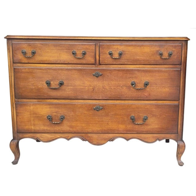 Beautiful John Stuart country, French dresser. Features two over two drawers like new interiors, walnut or chestnut wood...