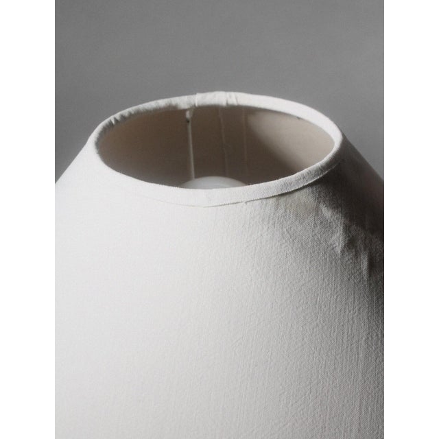 White Ceramic Shade Table Lamp, 1960s For Sale - Image 4 of 8