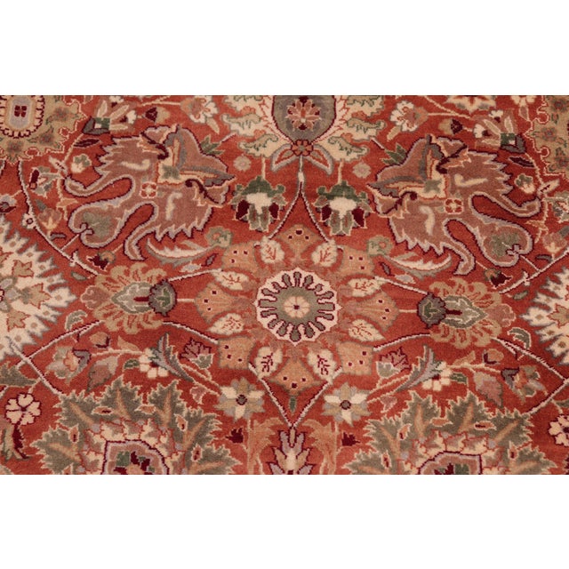 Shabby Chic 1990's Pak-Persian Rust/Beige Wool Rug - 8'1'' X 10'3'' For Sale - Image 4 of 9