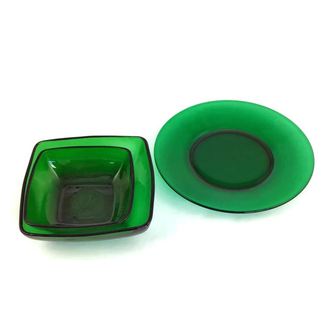 1950s Anchor Hocking Square “Charm Pattern” Ice Cream Bowl For Sale In Portland, ME - Image 6 of 7