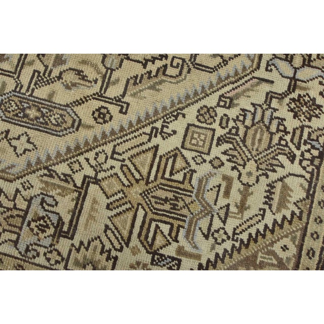 Tabriz Rug 9’8” X 12’8” Beige Wool Vintage Distressed Hand-Knotted Carpet For Sale - Image 4 of 15