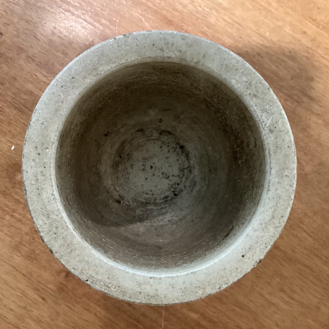 Antique Chinese Kangxi Style Blue & White Glazed Jardiniere Qing Dinasty (1644-1912) on Wood Base For Sale - Image 9 of 12