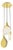 Stillabunt by Oggetti Ceramic 3-Port Chandelier, Gold For Sale