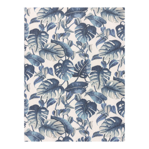 The House of Scalamandré Rainforest Warp Print Fabric, Blue Mirage