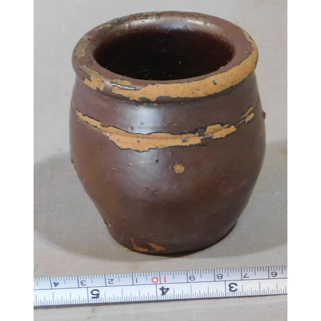 ANTIQUE REDWARE JAR LATE 18TH / EARLY 19TH CENTURY DIMENSIONS About 3" high x 3" diameter. DESCRIPTION Wonderful early...