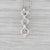 Modern 0.47ctw 3-Stone Diamond Journey Pendant Necklace 14k White Gold 18” Cable Chain For Sale - Image 3 of 6
