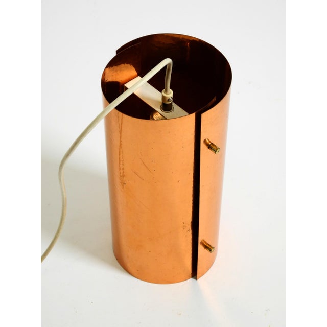 Mid-Century Tube Pendant Lamps with Two Copper Shades, 1950s, Set of 2 For Sale - Image 13 of 18