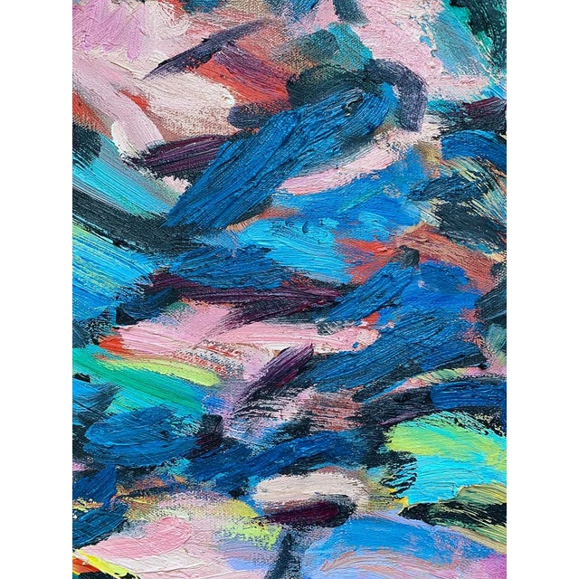 "Who Told You That" Contemporary Abstract Expressionist Oil Painting by Monica Shulman For Sale - Image 9 of 12