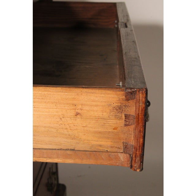 George III Oak Slant Top Desk For Sale - Image 14 of 15