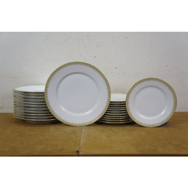 Early 20th Century Antique William Guerin & Co Limoges France Dinner Service for 12 - 100pc Lot For Sale - Image 5 of 18
