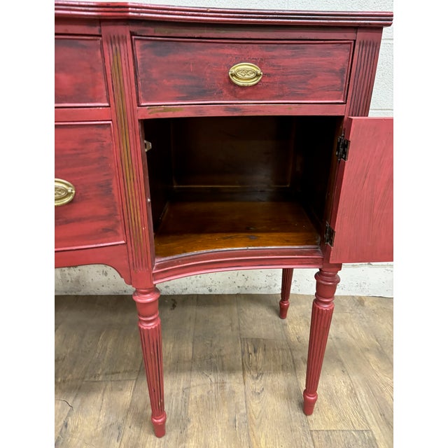 Vintage Federal Hepplewhite Farmhouse Stickley Style Sideboard Buffet Credenza For Sale - Image 12 of 18