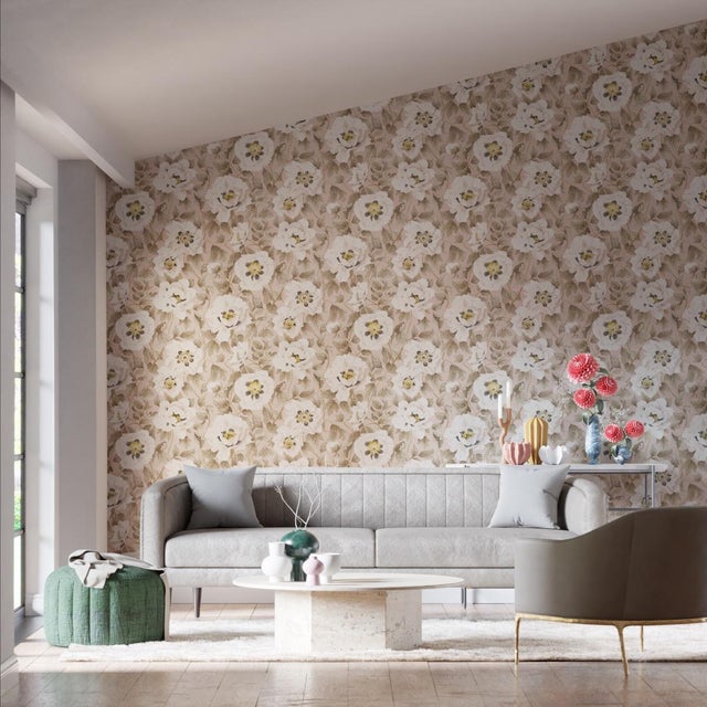 Sharing a well-balanced nostalgic feel Florent is a painterly floral wallpaper with intricately detailed watercolour...