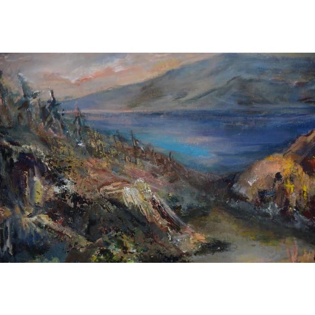 Irina Roublon "luminous Mountain Landscape" Oil Painting C.1960s For Sale In San Francisco - Image 6 of 8