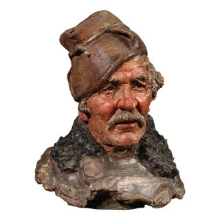 Italian Artist, Sculpture of a Fisherman, 20th Century, Terracotta For Sale