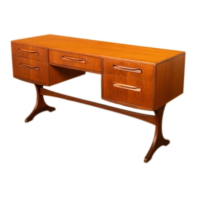 Original Mid Century Modern Danish Style Teak G Plan Furniture "Fresco" Desk Vanity by v. B. Wilkins, 1966 For Sale - Image 11 of 16