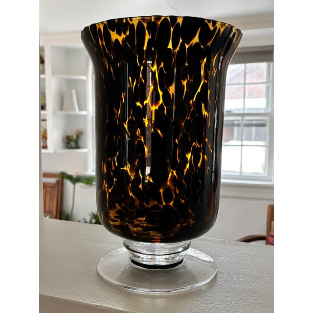 Late 20th Century Tortoiseshell Glass Vase For Sale - Image 6 of 8