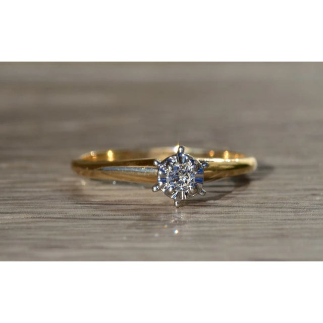 Gold The Galewood: Ladies 14K Solitaire Engagement Ring For Sale - Image 8 of 10