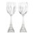 Pair of Vintage Eiffel Tower Wine Glasses For Sale