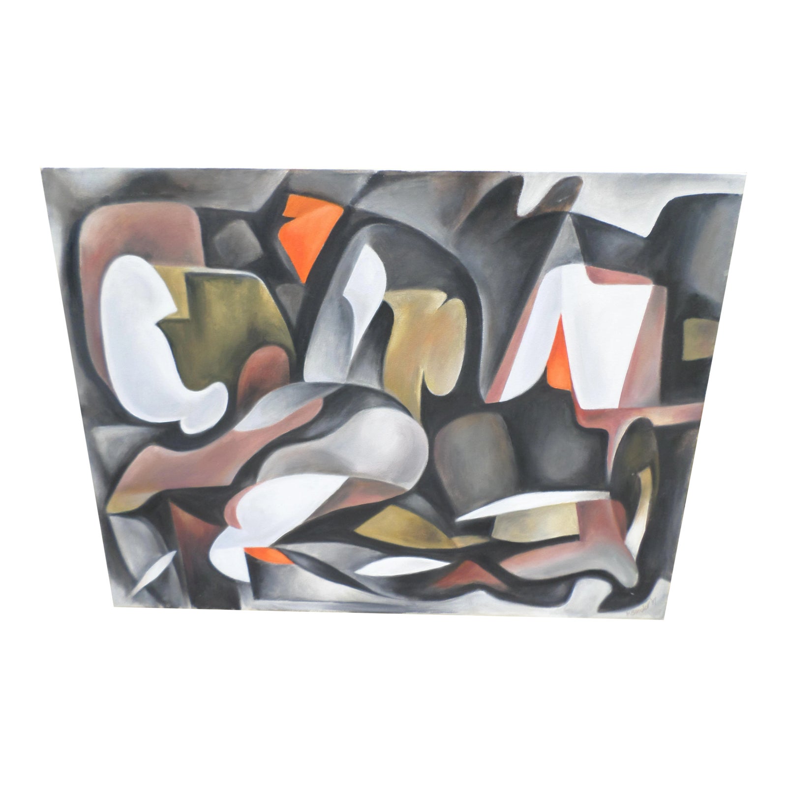 Abstract Oil on Canvas by May Bender, '97 | Chairish