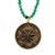 Green Jade Stone Spiritual Soul Gold Medallion Pendant Necklace For Sale - Image 16 of 16