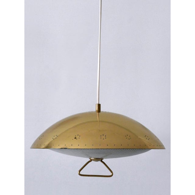 Mid-Century Modern Perforated Metal Pendant Lamp, Germany, 1950s For Sale - Image 6 of 18