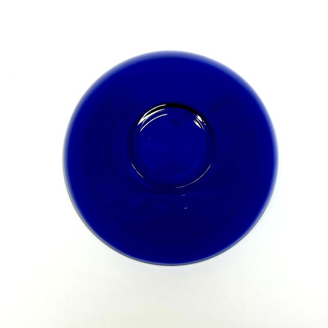 Blue Cobalt Glass Bowls - Group of 2 For Sale - Image 8 of 8