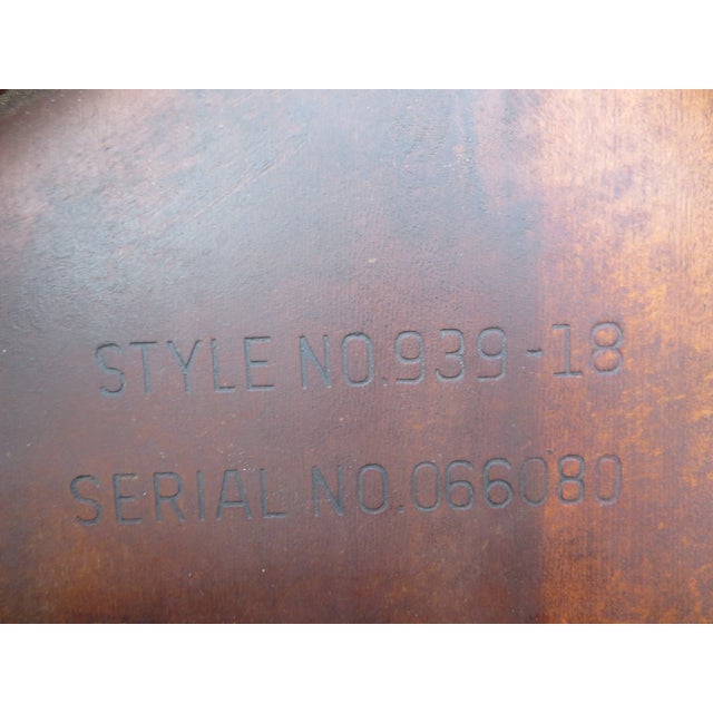 Mid Century Modern Lane Altavista Walnut Hexagon 3 Leg Side Table W/ Inlay For Sale - Image 14 of 15