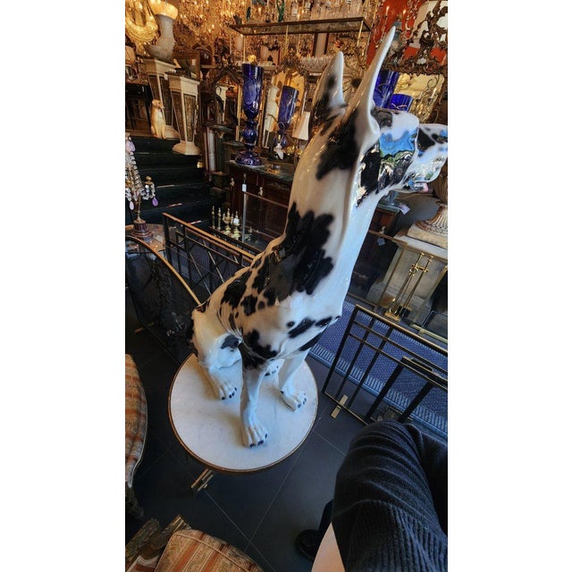 1970s 1970s Ceramic Life-Size Harlequin Great Dane For Sale - Image 5 of 5