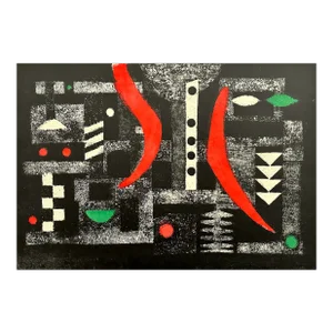 Richard Hood - Abstract Modernist Screenprint, Signed (C.1951)