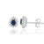 Blue Sapphire & Diamond Vintage Stud Earrings in 14k Gold- 2 Pieces For Sale - Image 4 of 14