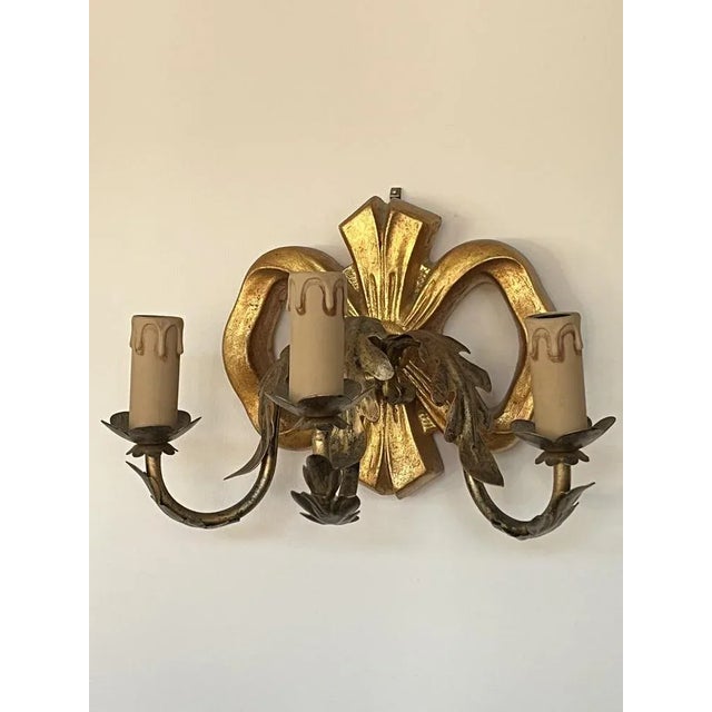 1980s Italian Beech Wall Lights, 1980s, Set of 7 For Sale - Image 5 of 5