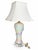 Iridescent Pearlescent Spiral Ribbon Table Lamp With Clear Tiered Base For Sale In Las Vegas - Image 6 of 17