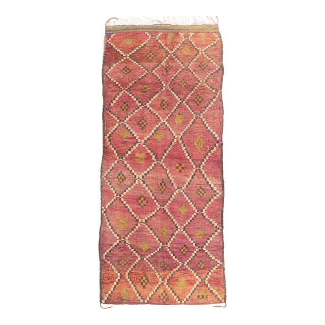 Vintage Boujad Moroccan Rug, 06'04 X 15'00 For Sale