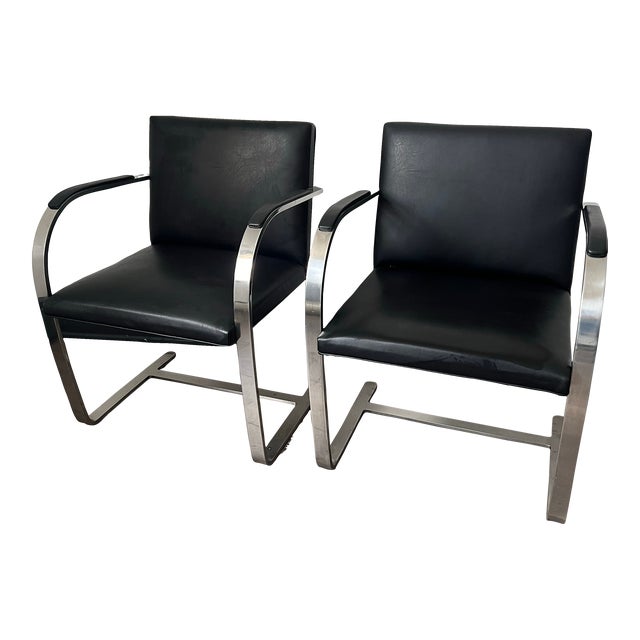 1960s Vintage Black Brno Style Chairs - a Pair For Sale