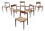 1960s Set of 6 Danish Modern Niels Otto Møller Rosewood Dining Chairs Models 57 & 77 For Sale