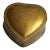 Vintage Brass Heart Hinged Keepsake Box For Sale