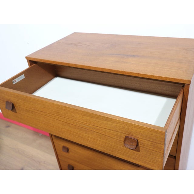 Mid Century Modern Vintage Teak British Dresser Drawers For Sale - Image 11 of 14