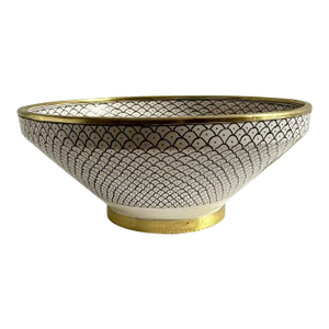 Rimmed Rustic Ceramic Basin Bathroom Sink With Brass Drain