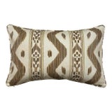 Walnut Wash and Camel Lumbar Designer Reversible Lumbar Pillow For Sale