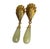 Vintage Shell Drop Earrings Jade Green Stone Teardrop Gold Tone Pierced Post I am unsure of what the stone is, it has a...